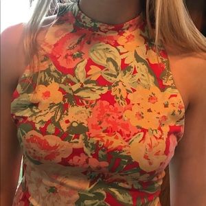 Haltered romper with shorts